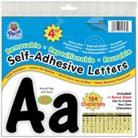 Pacon Corporation Pacon PAC51693 154 Character Self-adhesive Letter Set - Black PAC51693